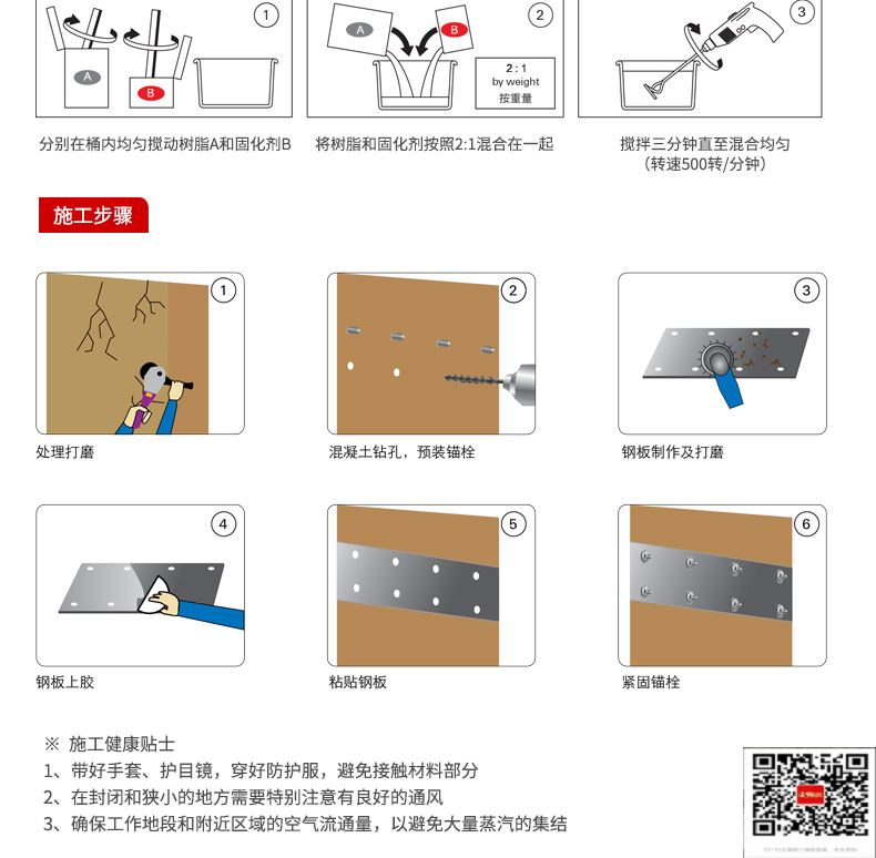 包钢桃城粘钢加固施工过程